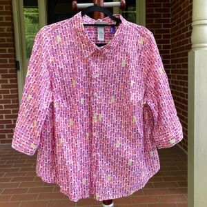 Catherine’s Shirt Sleeve Cotton Blouse 1XWP 18/20WP Petite